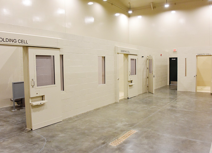 Scenario Building interior, view of cells