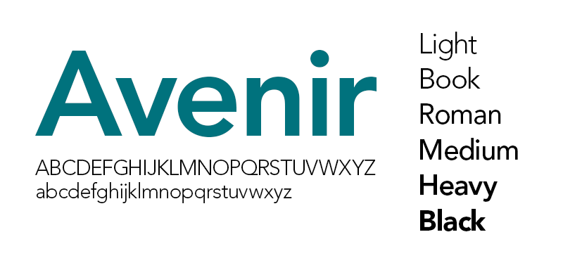 Avenir is MVC's official design font.