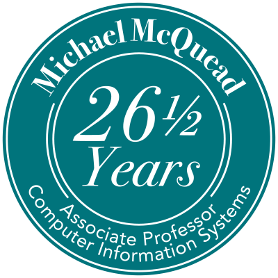 Medallion showing 26.5 years of service by Michael McQuead