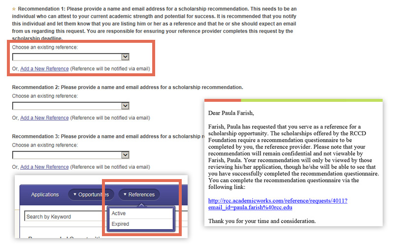 Recommendations in the scholarship system