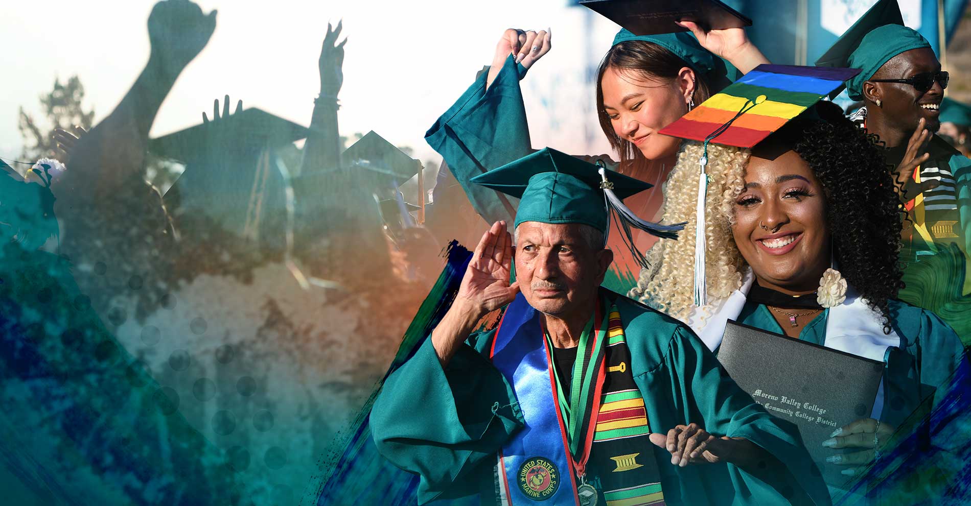 View of the MVC campus and students