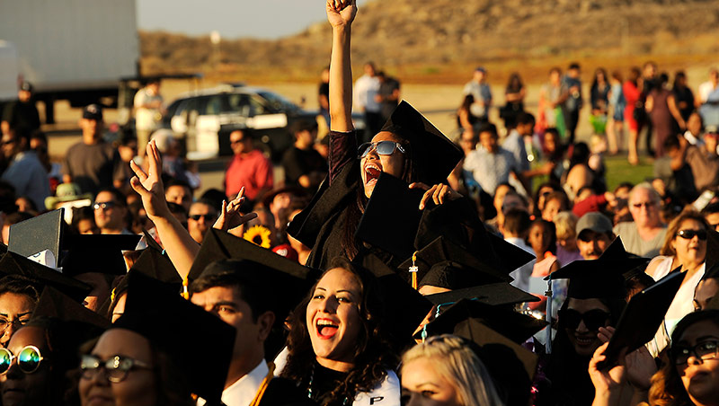 MVC graduates at commencement cheer