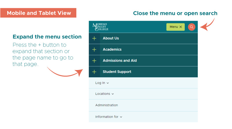 MVC's new main and utility navigation