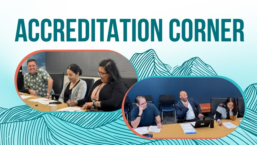 Photos of accreditation process participants