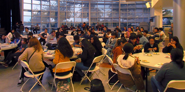 Psychology Club members sit together