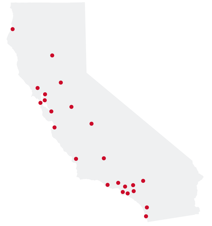 Map of CSU campuses