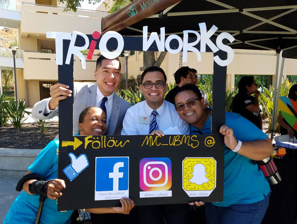 Upward Bound students with Moreno Valley's Mayor Gutierrez