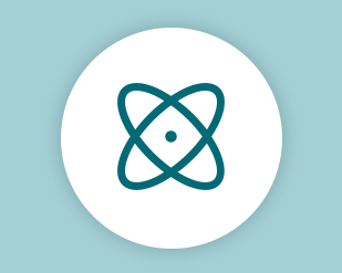 Atom and electrons icon